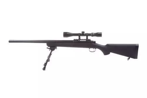 Réplique de fusil de précision SW-10 avec lunette et bipied (Upgraded) - noir