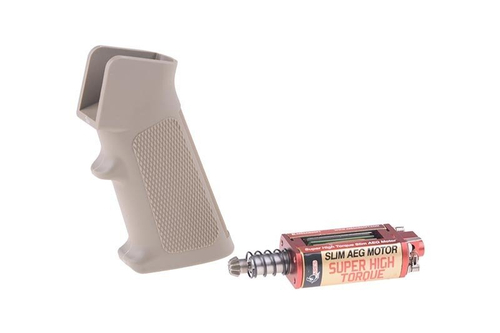 Juego motora y gripu SHT SLIM para M4/M16 - Largo - bronceado