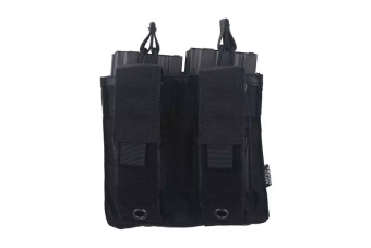 Double Open Top 2+2 Pouch - Black