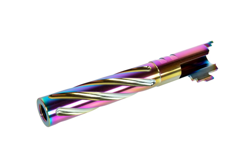 Cañón exterior de aluminanio LA Capa Customs TORNADO para réplicass TM Hi-Capa 5.1 Rainbow