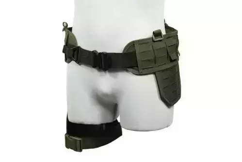 Ceñidor táctico Corte láser con panel en el muslo - verde oliva