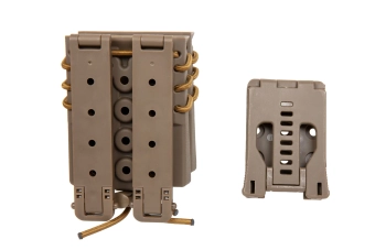 Soporte para 2 cargadores M4/M16 Wosport Urban Assault Quick Pull Tan