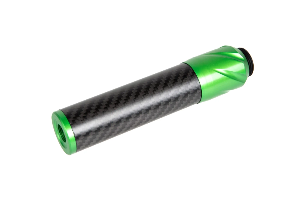 Silenciador de carbono DSL2 36x150mm - Verde