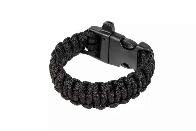 Bransoletka survivalowa (fastex) - czarna