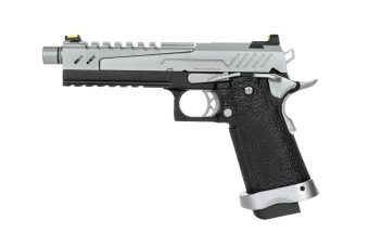 Pistola de airsoft Hi-capa 5.1 Split Slide - negro/cromo
