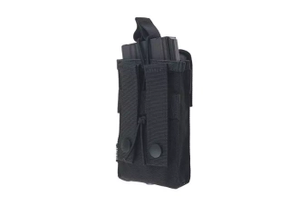 Open Top 1+1 Pouch - Black