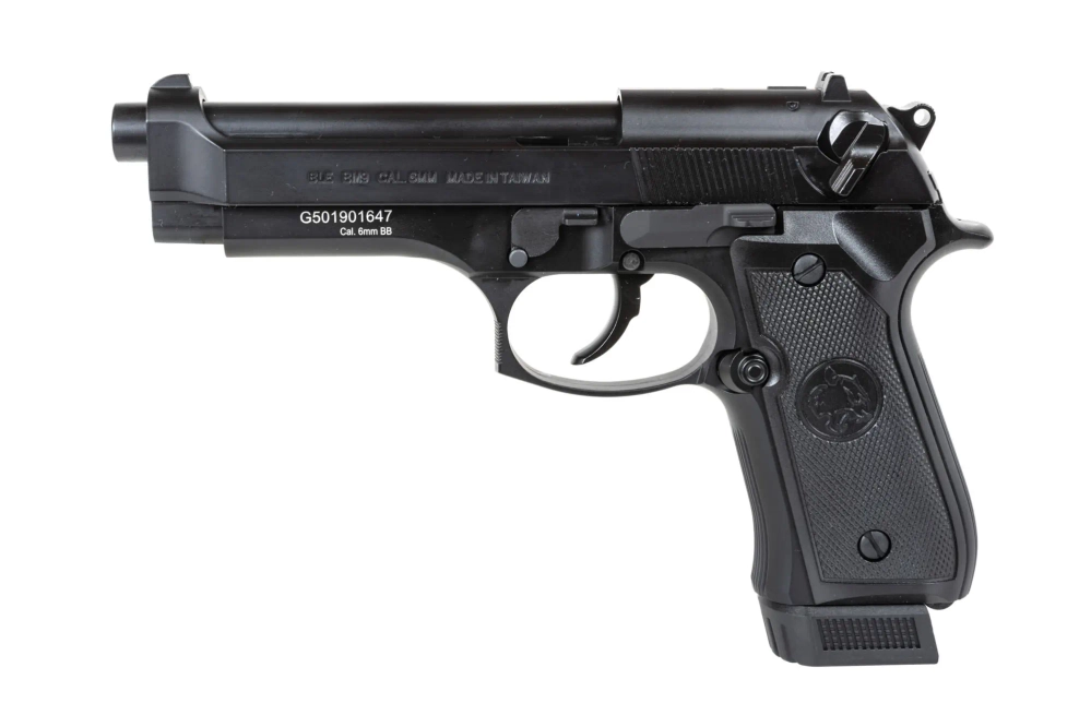 Pistole ICS BLE-BM9 Dual Power airsoft černá (se zásobníkem CO2)