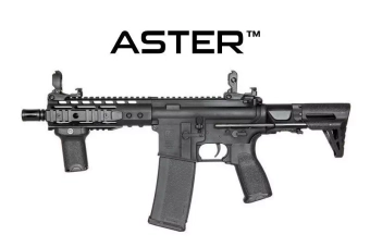 Réplica fusil SA-E12 PDW EDGE™ ASTER™ V2 Custom - negro