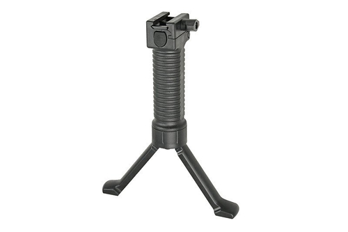 RIS tactical grip with bipod - black
