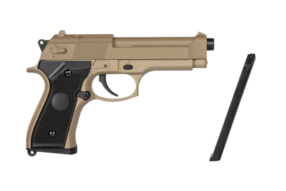 CM126 elektrisch pistool replica - Bruin (met batterij)