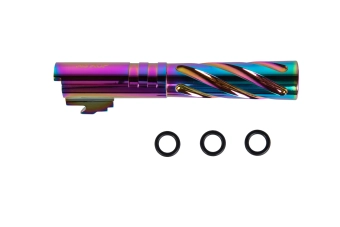 Canon extérieur en aluminium LA Capa Customs TORNADO pour répliquess TM Hi-Capa 4.3 Rainbow