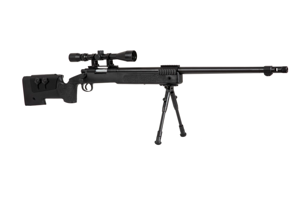 Fusil airsoft fusil de sniper MB16D - avec lunette et bipode