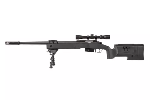 Fusil airsoft lunette de visée SA-S03 CORE™ et bipied - noir