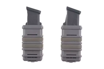 A Set of 2 FAST Magazine Pouches (transverse) For Pistol Magazines - foliage green