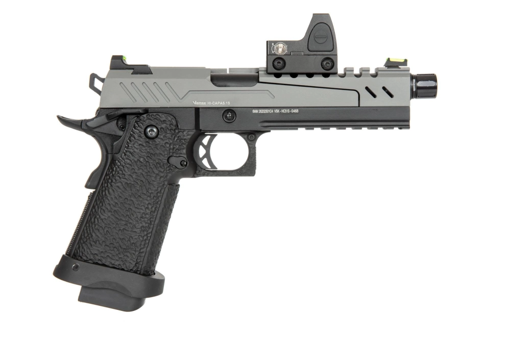 Réplique de pistolet Hi-capa 5.1 Split Slide - gris/noir (avec viseur BDS) 