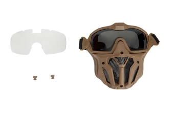 Máscara con gafas y abanico - Bronceado