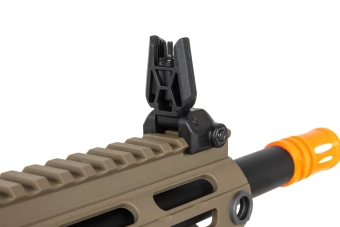 airsoft Specna Arms SA-FX01 FLEX™ HAL ETU Poloplášťový samopal s oranžovým výmetným zařízením
