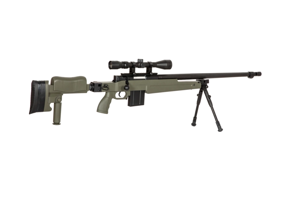 Fusil airsoft fusil de sniper MB4414D - vert olive