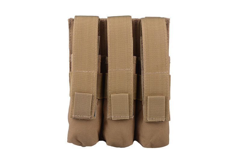 Potrójna ładownica na magazynki typu MP5 - Tan