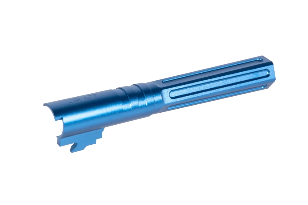 Barril exterior de aluminanio LA Capa Customs HEXCUT para réplicass TM Hi-Capa 5.1 Azul