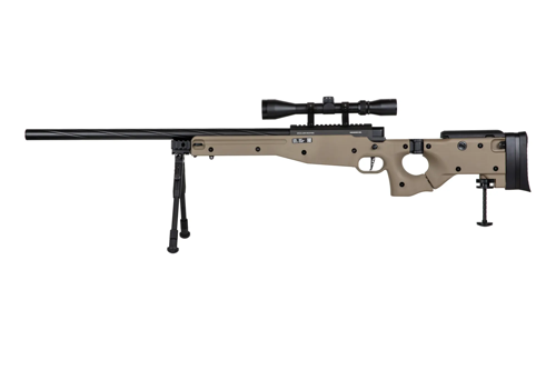 Specna Arms SA-S14 EDGE™ sniper airsoft rifle with scope and bipod Tan