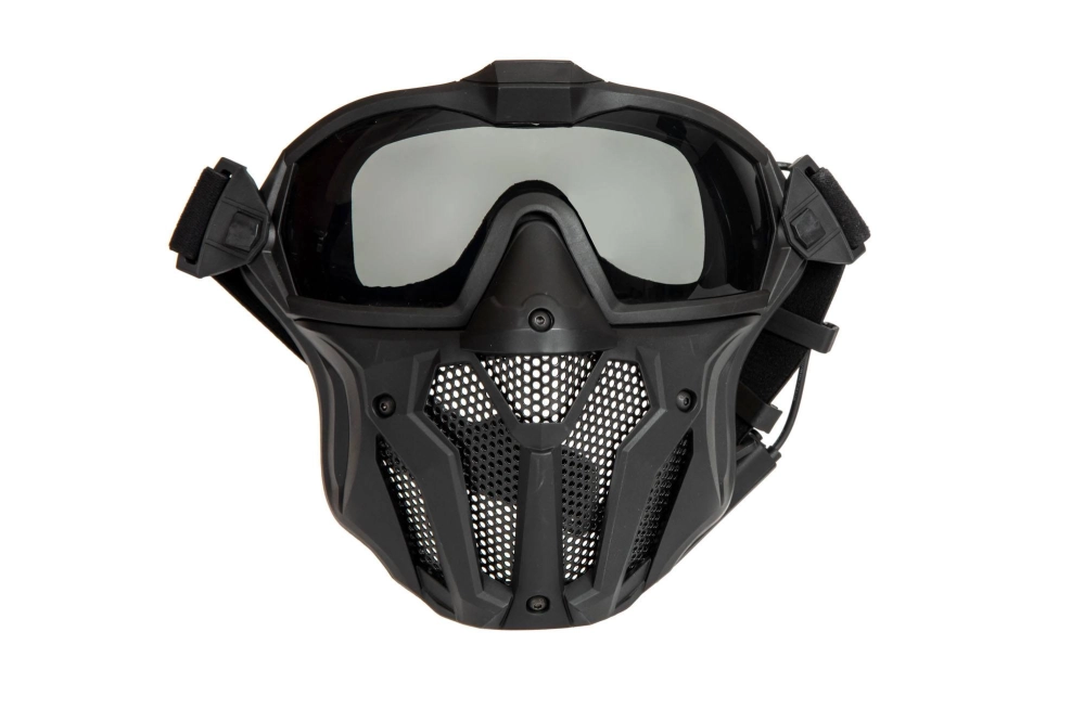 Masque avec lunettes et ventilateur - noir