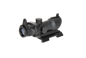 Replika lunety ACOG Style 4x32 z osłoną Killflash, podświetleniem i montażem QD V2 - czarna