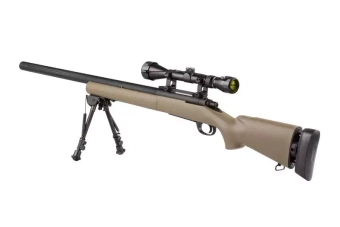 Réplique du fusil de précision SW-04J Army avec lunette et bipied (Upgraded) - tan 
