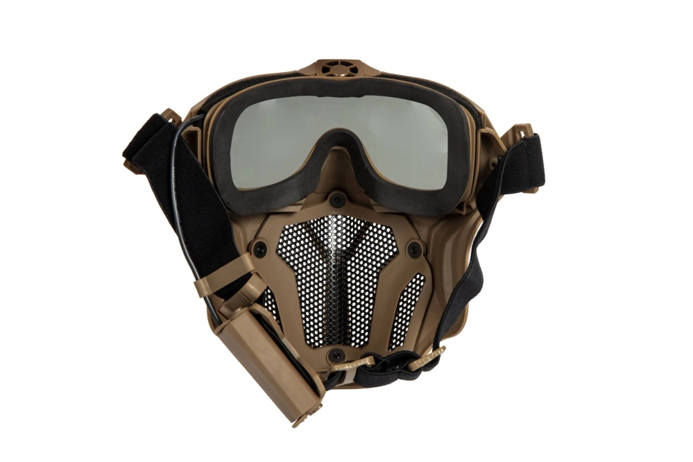 Masque avec lunettes et ventilateur - Tan