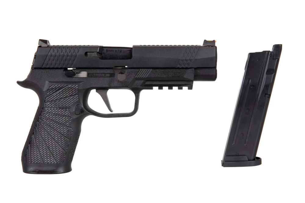 WE F17 Groen Gas Pistool replica Zwart