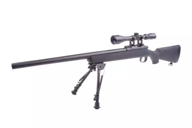 Réplique de fusil de précision SW-10 avec lunette et bipied (Upgraded) - noir  