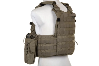 Emerson Gear 6094A Style Plate Carrier waistcoat with Ranger Green cargo kit