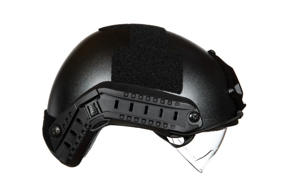Replika přilby X-Shield MH s brýlemi - černá