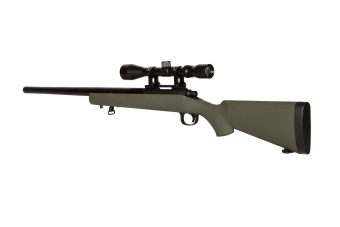 Fusil de airsoft rifle de francotirador SW-10G (con visor) - Color canela