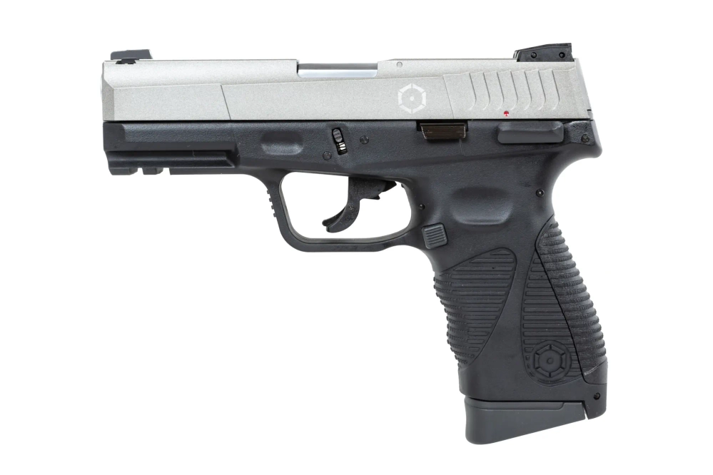 Pistola de CO2 airsoft Cybergun 24/7 G2 Negro y plata