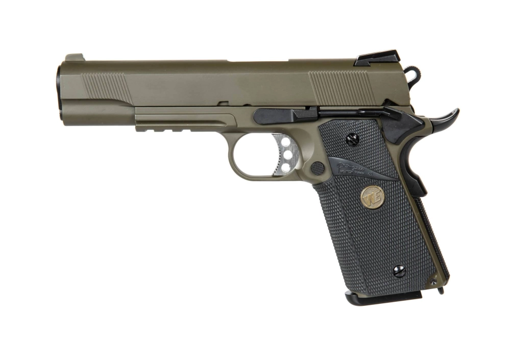 Pistola de airsoft MEU (versión ferroviaria) - verde oliva