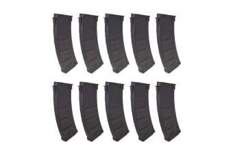 Set of 10 Mid-Cap 155 BB Magazines for AK Replicas - Black