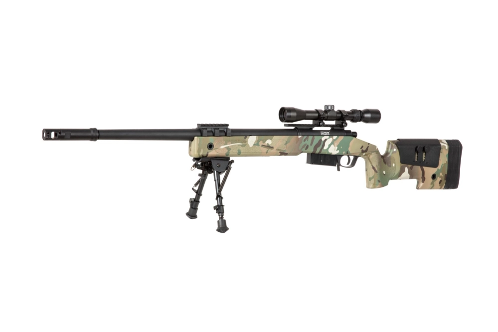 Replika karabinu wyborowego SA-S03 CORE™ High Velocity z lunetą i dwójnogiem - MC