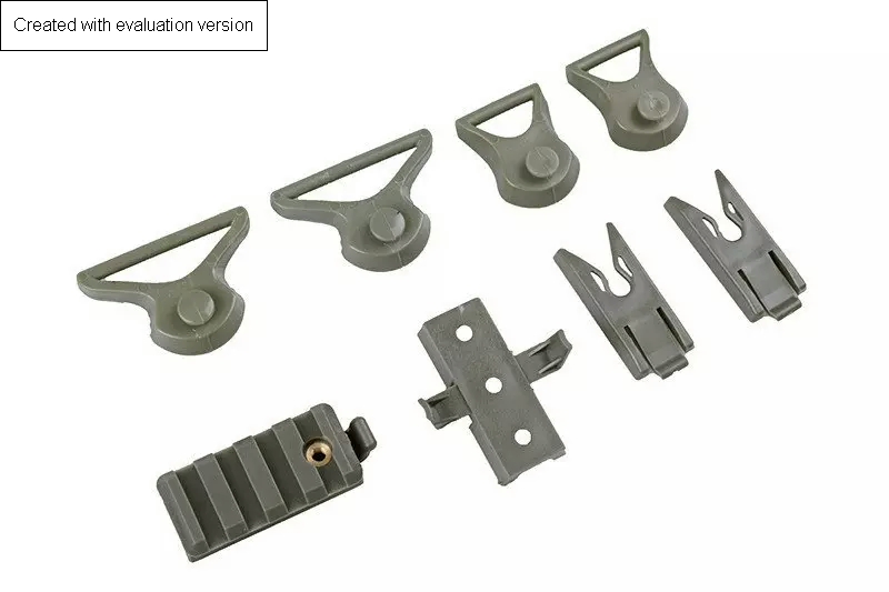Airsoftová zbraň přilbau X-Shield FAST PJ - zelená barva listů