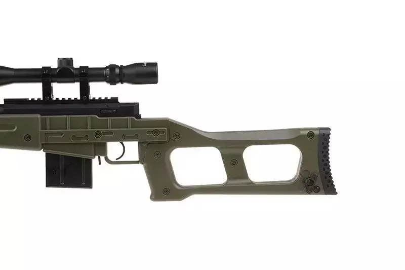 Fusil airsoft fusil de sniper MB4409D - avec lunette et bipied - vert olive
