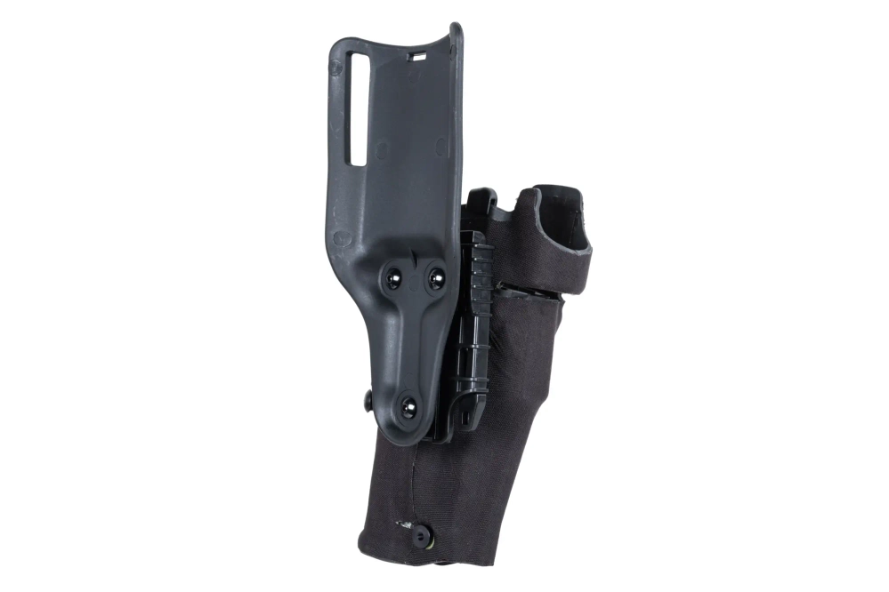 Wosport GB-87 holster met adapter en flipper (linkshandige versie) Zwart