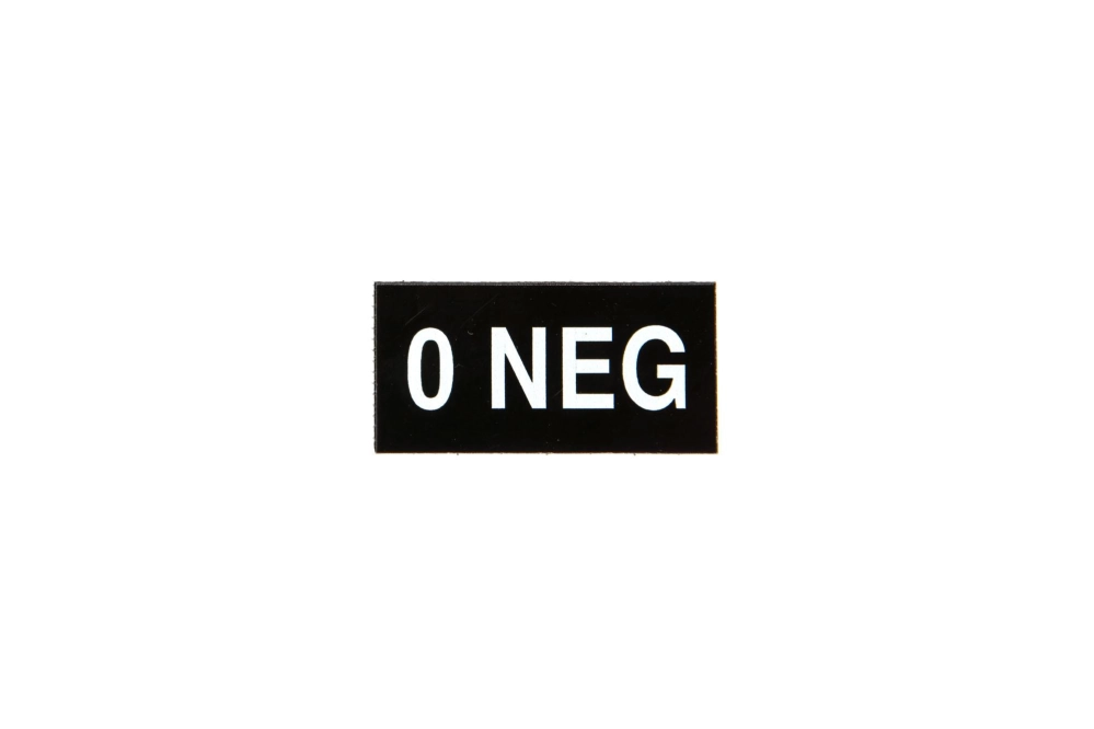 Blood type IR patch - 0 NEG