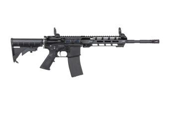 airsoft SRC DUAL POWER SR4 ZAROS GBB carbine with green gas magazine