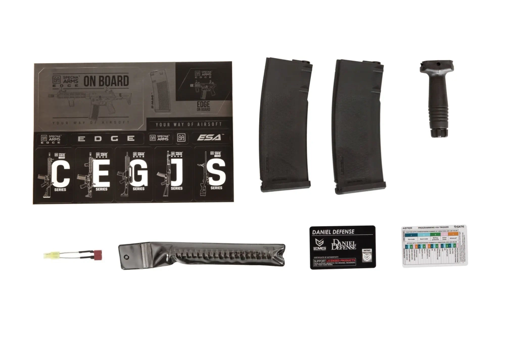 Réplica de fusil Daniel Defense® M4A1 SA-E26 EDGE 2.0™ GATE ASTER - Negro (OUTLET)