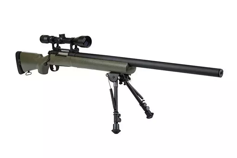 SW-04 Sniper Rifle Replica with Scope and Bipod - Olive Drab
