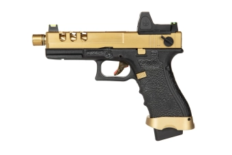 EU18 Pistol Replica with BDS Red Dot - Vented Gold