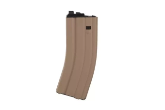 30+2rnds. Real-cap Gas magazine for WE M4/SCAR Open Bolt replica - tan