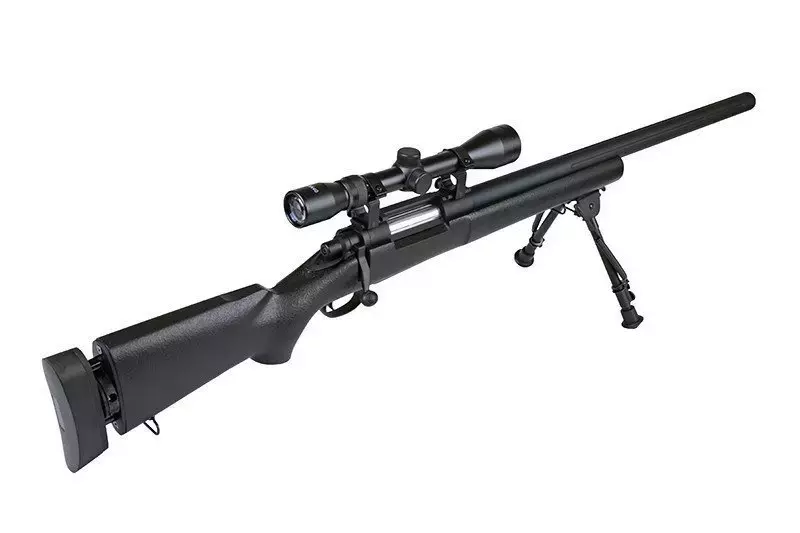 Réplique du fusil de précision SW-04J Army avec lunette et bipied (Upgraded) - noir 