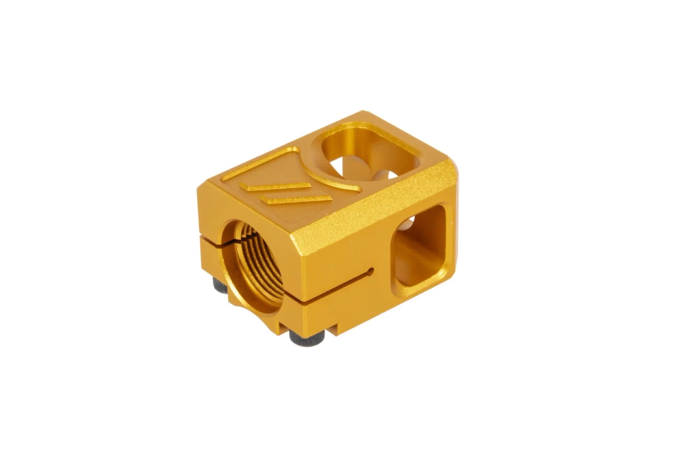 Compensator V2 5KU draad 14mm links GB-492 Goud