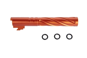 Hliníková vnější hlaveň LA Capa Customs TORNADO pro TM Hi-Capa 5.1 replica Orange